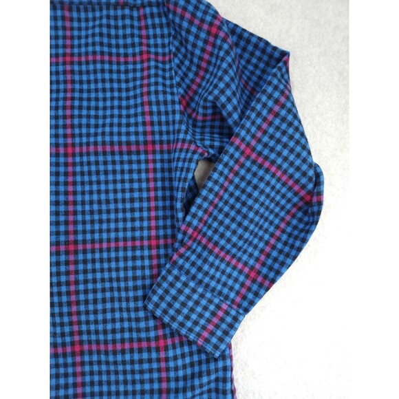 Vintage Backpacker‎ Shirt Mens XL Black Blue Plaid Flannel 90s Grunge Skater - Picture 10 of 15